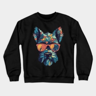 Dog with sunglasses Crewneck Sweatshirt